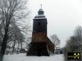 Findling Teufelsstein im Kemmener Forst bei Calau in Brandenburg, (D) (11) 24. Januar 2015 Dorfkirche Kemmen.JPG